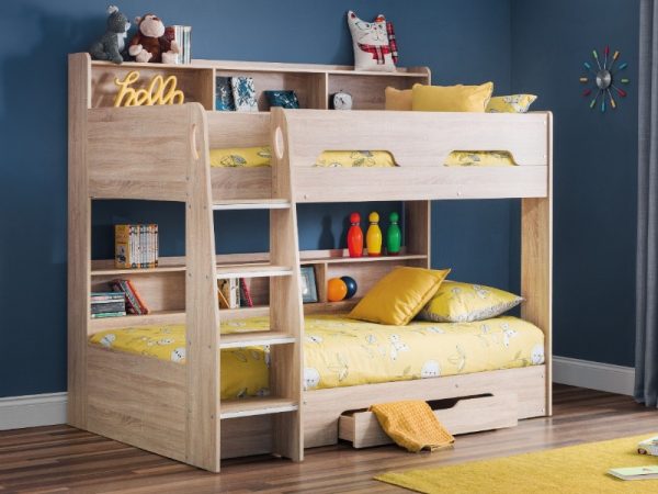 Julian Bowen Orion Bunk Bed Single Oak Bunk Bed | Bed Sava