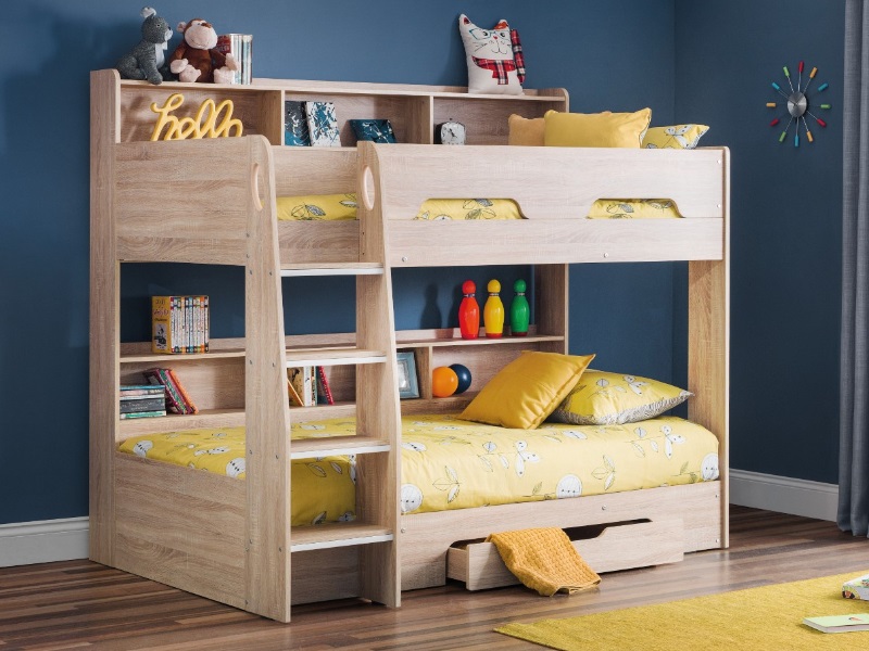 Julian Bowen Orion Bunk Bed Single Oak Bunk Bed | Bed Sava