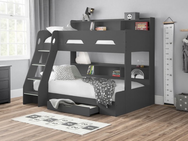 Julian Bowen Orion Triple Sleeper Single Anthracite Bunk Bed | Bed Sava