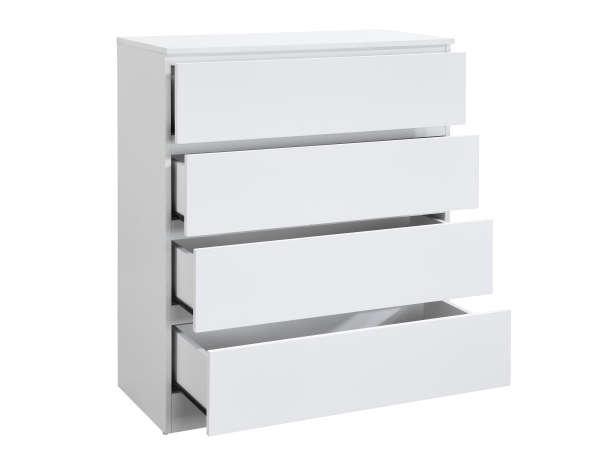 Birlea Oslo 4 Drawer Chest White Drawer Chest | Bed Sava