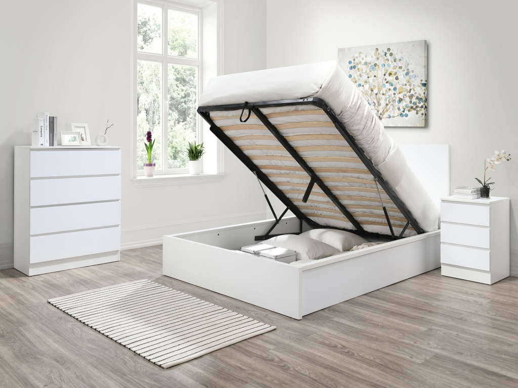 Birlea Oslo Ottoman Double White Ottoman Bed