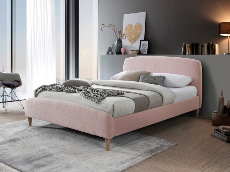 Birlea Otley Double Pink Fabric Bed
