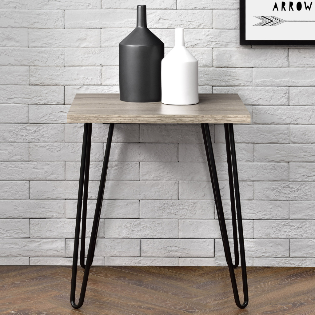 Dorel Owen Retro End Table-Rustic Oak