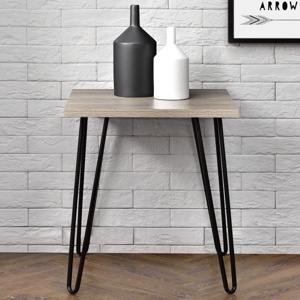 Dorel Owen Retro End Table Rustic Oak | Bed Sava
