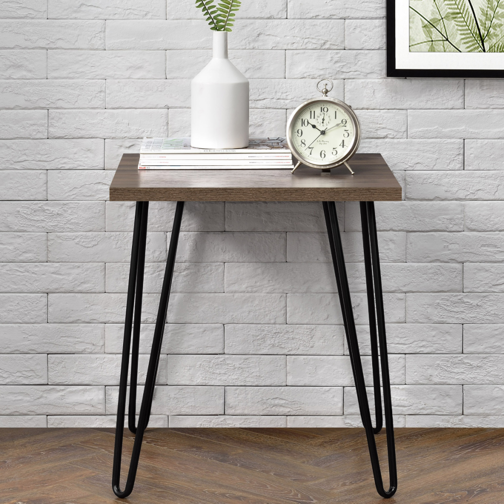 Dorel Owen Retro End Table-Walnut