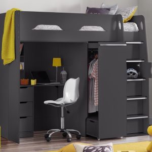 Julian Bowen Pegasus Highsleeper Single Anthracite High Sleeper | Bed Sava