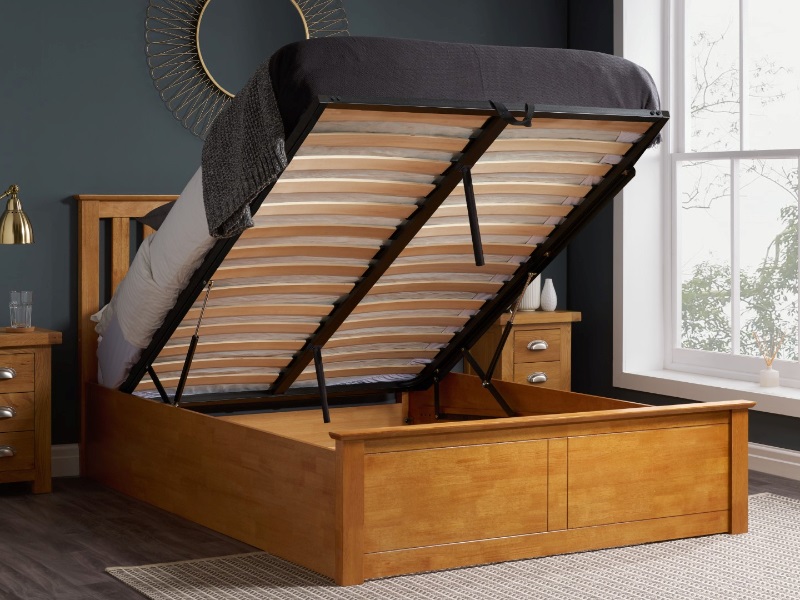 Birlea Phoenix Ottoman Oak King Size Oak Ottoman Bed