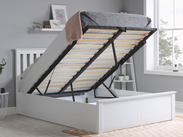 Birlea Phoenix Ottoman White Double White Ottoman Bed | Bed Sava