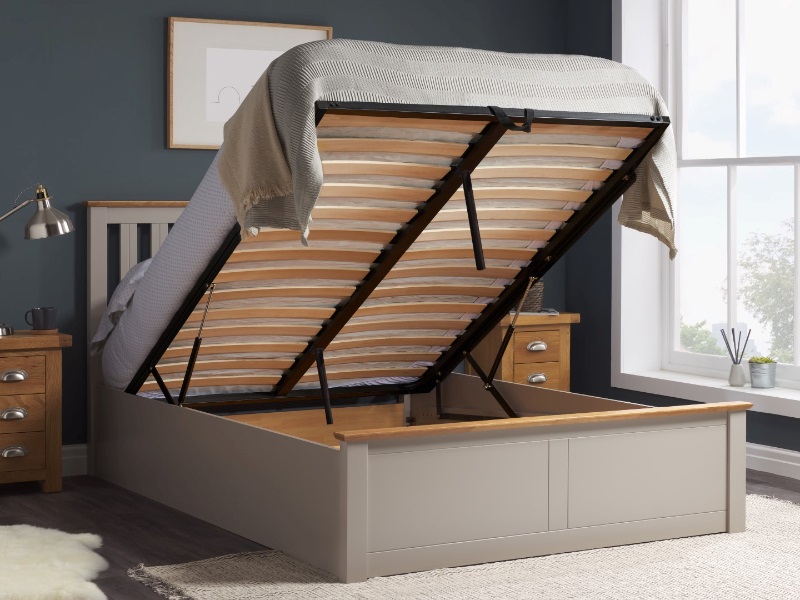 Birlea Phoenix Ottoman Pearl Grey Double Ottoman Bed