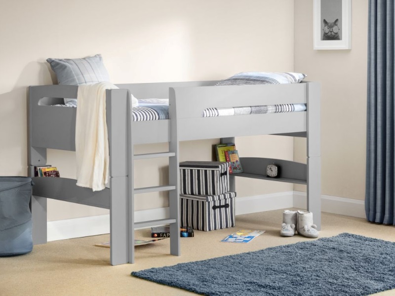 Julian Bowen Pluto Midsleeper Single Dove Grey Mid Sleeper