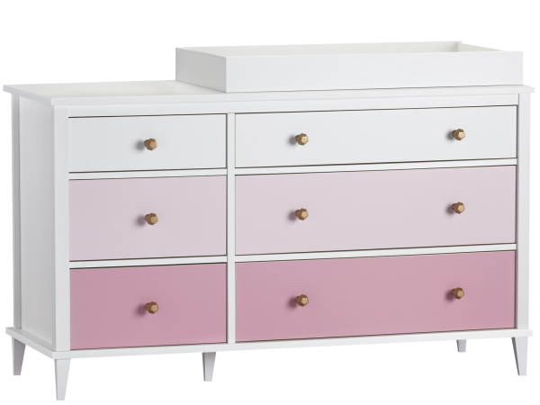 Little Seeds Poppy 6DRW Changing Table Pink Changing Table | Bed Sava