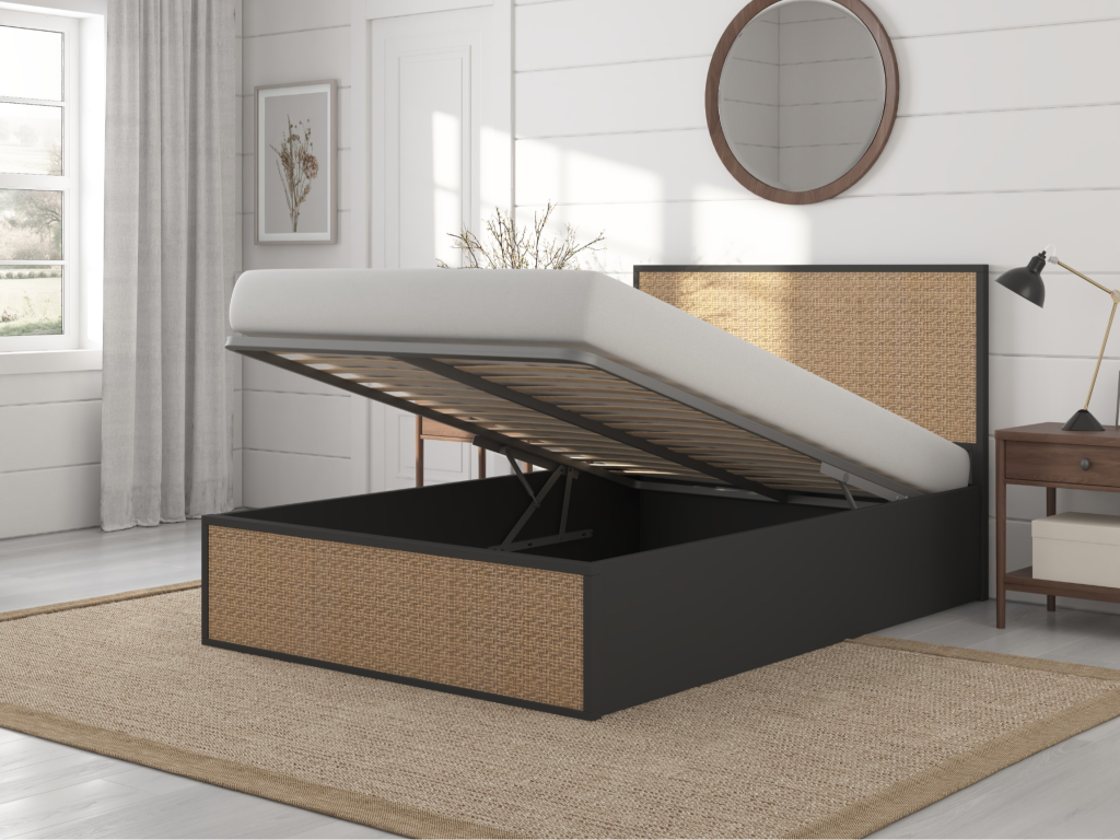 Snuggle Beds Raphael Black Ottoman Bed Double Ottoman Bed