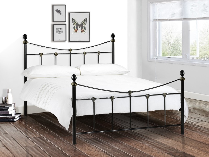 Julian Bowen Rebecca Bed Double Black Metal Bed