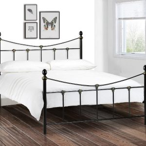 Julian Bowen Rebecca Bed King Size Black Metal Bed | Bed Sava