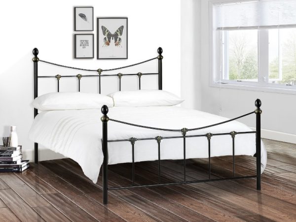 Julian Bowen Rebecca Bed King Size Black Metal Bed | Bed Sava