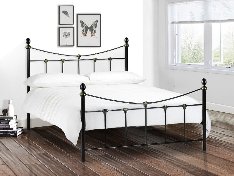 Julian Bowen Rebecca Bed King Size Black Metal Bed