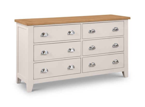 Julian Bowen Richmond 6 Drawer Wide Chest Drawer Chest | Bed Sava