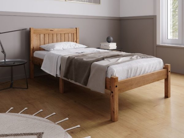 Birlea Rio Single Antique Wax Wooden Bed | Bed Sava