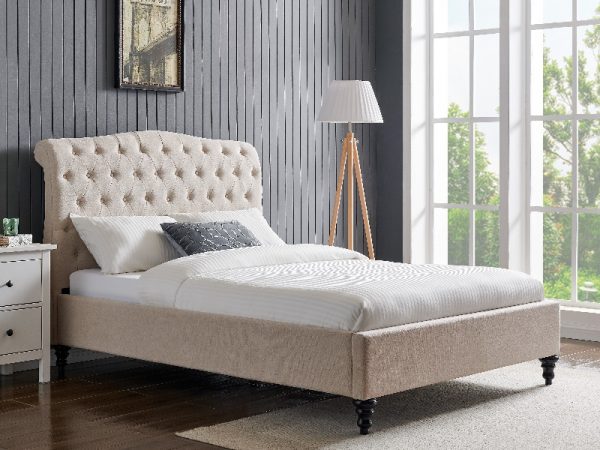 Snuggle Beds Roslin Double Natural Fabric Fabric Bed | Bed Sava