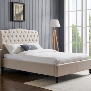 Limelight Rosa King Size Natural Fabric Bed | Bed Sava