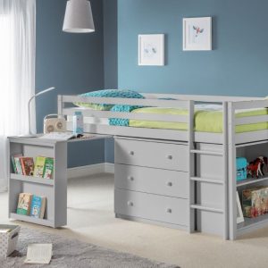 Julian Bowen Roxy Sleepstation Single Dove Grey Mid Sleeper | Bed Sava