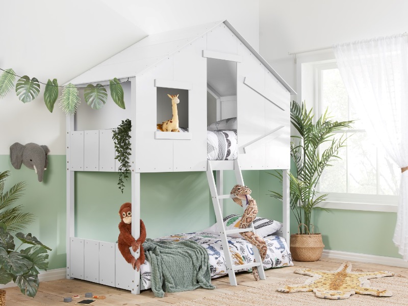 Birlea Safari Bunk Bed Single White Bunk Bed | Bed Sava