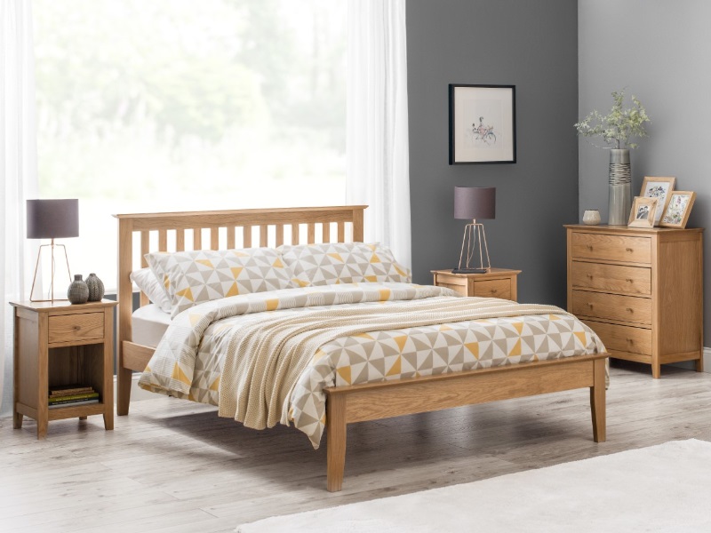 Julian Bowen Salerno King Size Oak Wooden Bed