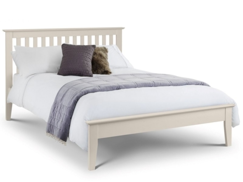 Julian Bowen Salerno Shaker Bed Ivory Double Ivory Wooden Bed