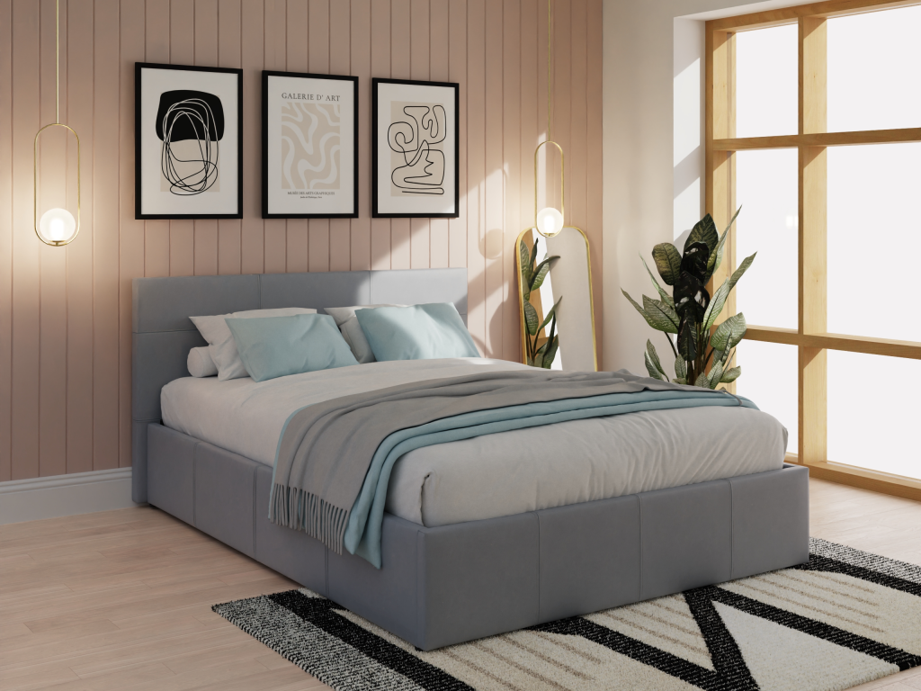 GFW Side Lift Ottoman Small Double GFW Grey Ottoman Bed