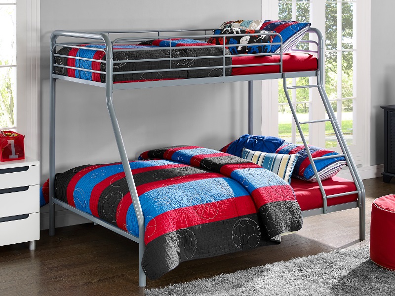Dorel Single over Double Triple Sleeper Bunk Bed Double Grey Bunk Bed | Bed Sava