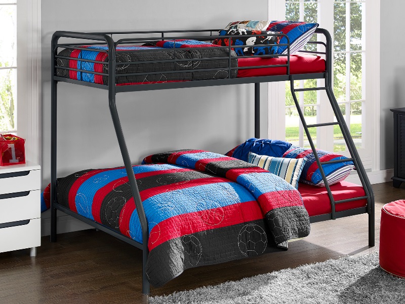 Dorel Single over Double Triple Sleeper Bunk Bed Double Black Bunk Bed | Bed Sava