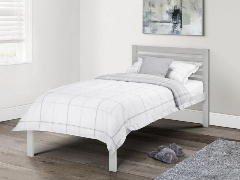 Julian Bowen Slocum Single Grey Wooden Bed