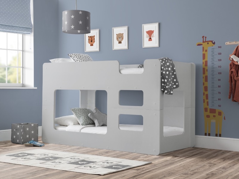 Julian Bowen Solar Bunk Single Dove Grey Bunk Bed | Bed Sava
