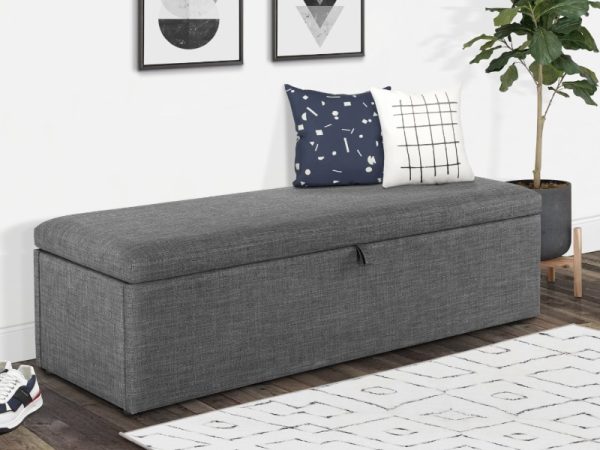 Julian Bowen Sorrento Blanket Box Slate Grey Blanket Box | Bed Sava