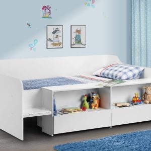 Julian Bowen Stella Low Sleeper Single White Cabin Bed | Bed Sava