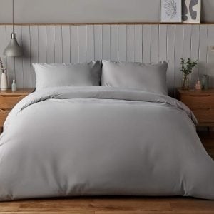 Silentnight Supersoft Duvet Set Double Dove Grey Duvet Cover | Bed Sava