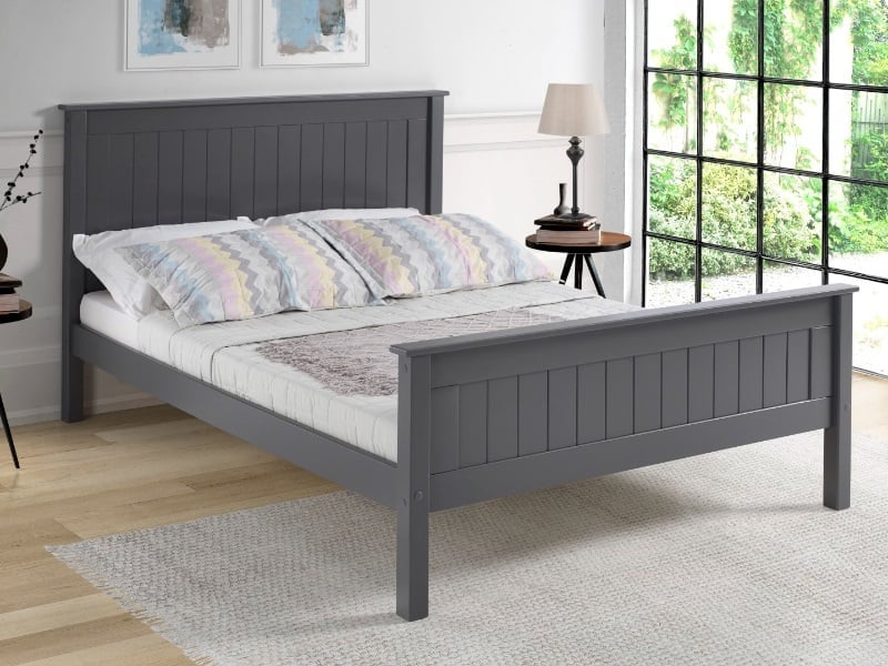Limelight Taurus Single Dark Grey Wooden Bed