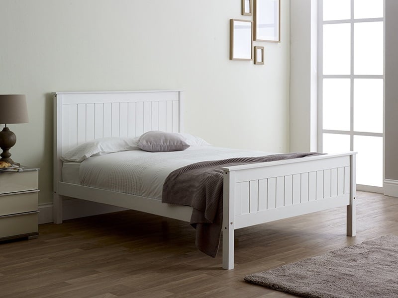 Limelight Taurus King Size White Wooden Bed
