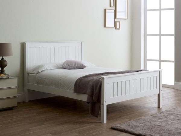 Limelight Taurus Single White Wooden Bed | Bed Sava