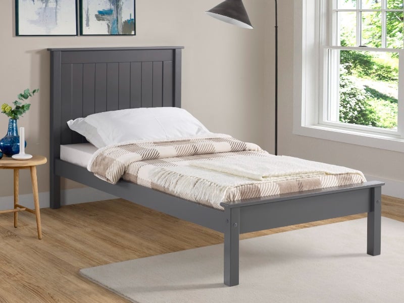 Limelight Taurus Low Footend King Size Dark Grey Wooden Bed