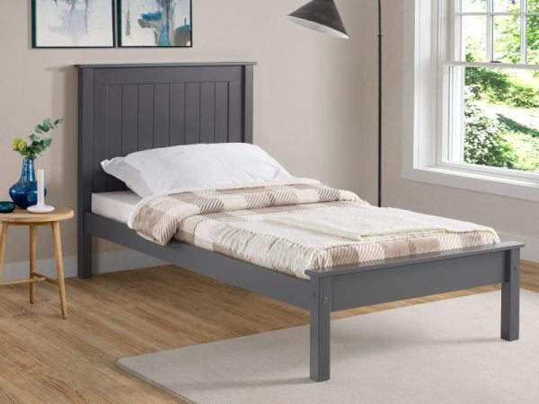 Limelight Taurus Low Footend Single Dark Grey Wooden Bed | Bed Sava