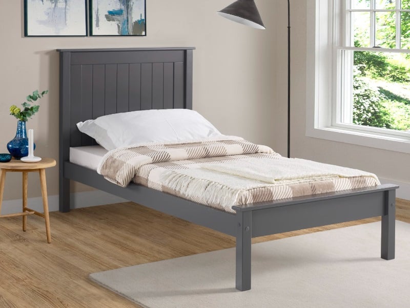Limelight Taurus Low Footend Single Dark Grey Wooden Bed