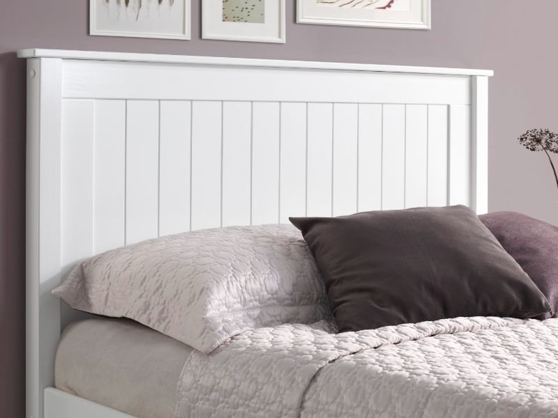 Limelight Taurus Low Footend Double White Wooden Bed