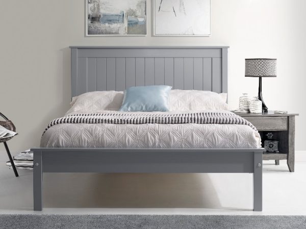 Limelight Taurus Low Footend Small Double Grey Wooden Bed | Bed Sava