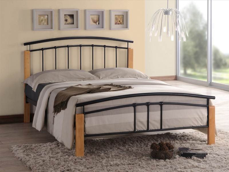 Time Living Tetras Single Black Metal Bed