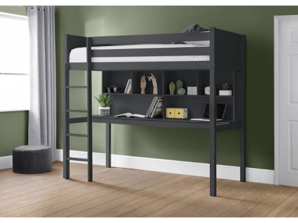 Julian Bowen Titan Highsleeper Single Anthracite High Sleeper | Bed Sava