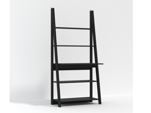 LPD Furniture Tiva Ladder Desk Black Desk | Bed Sava