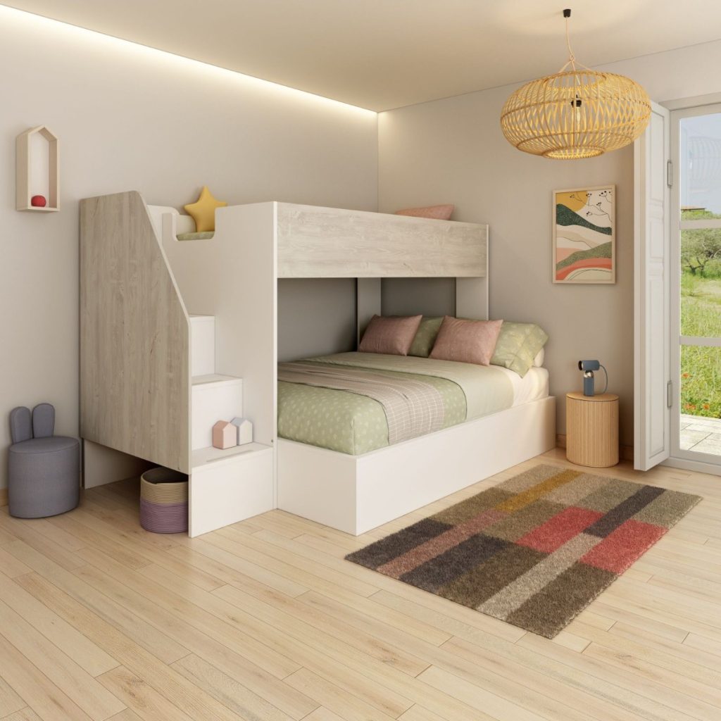 Trasman Easy Triple Bunk Bed White