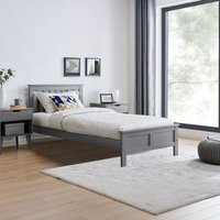 Azure Modern Solid Pine Grey Bed - Grey / Single / Bed Frame Only