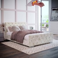 Arabella Fabric Bed - Champagne Velvet / Double